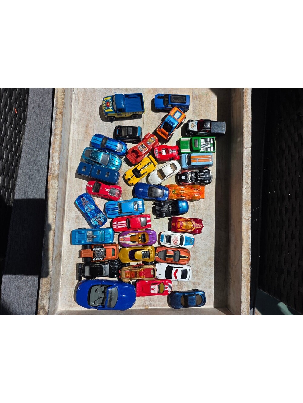Vintage Collection of 40+ Assorted Die-Cast Toy Cars in Various Colors and Sizes